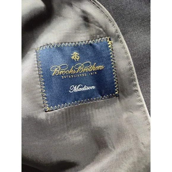 Brooks‎ Brothers Madison 46R Black Wool Blazer 853 - Picture 8 of 11